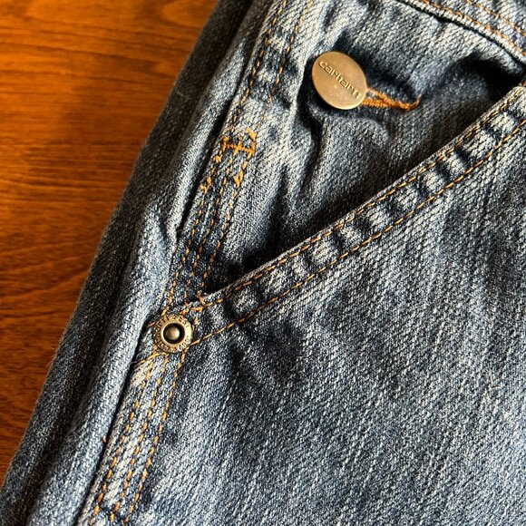 Carhartt blue denim overalls 6 - Picture 12 of 12